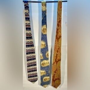 3 ties as described below all in multiple colors